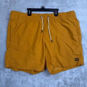 G-Star RAW Mens Dirik Solid Swim Shorts Mustard Yellow XXL Mesh Lining